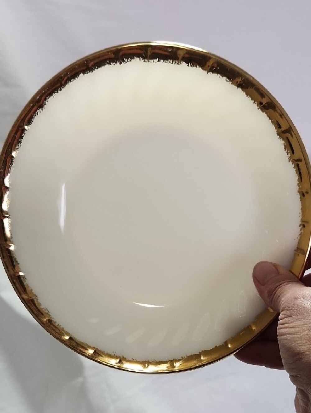 Vintage 1950's Fire-King Swirl Golden Anniversary Coupe Soup Bowl Set Of Six - Picture 4 of 7